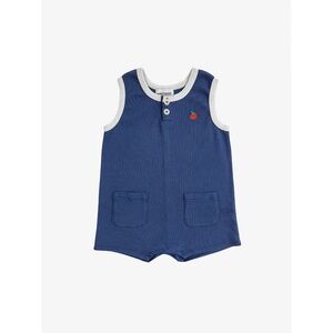 Bobo Choses Baby Navy Tomato Jumpsuit in Blue with White Trim